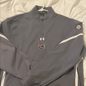 SC Gamecocks Under Armour Gray 2012 Team Issue 1/4 Zip